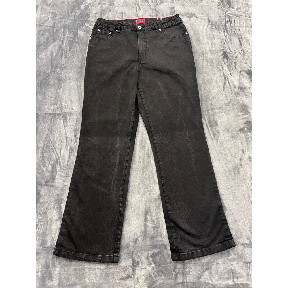 Westport Bootcut Jeans Womens 31x30 Faded Black Denim Mid Rise Y2K Grunge‎